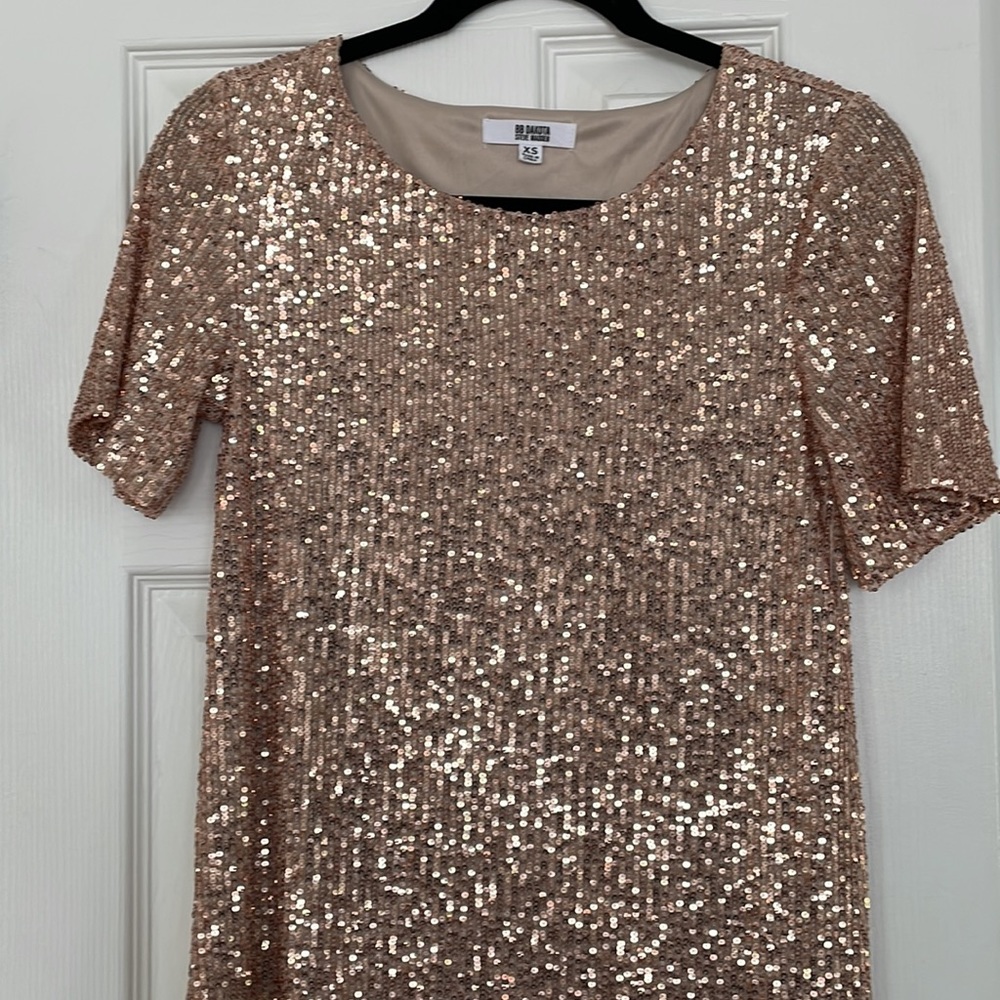 BB Dakota by Steve Madden sequined tunic dress in Blush!!! - Picture 3 of 12